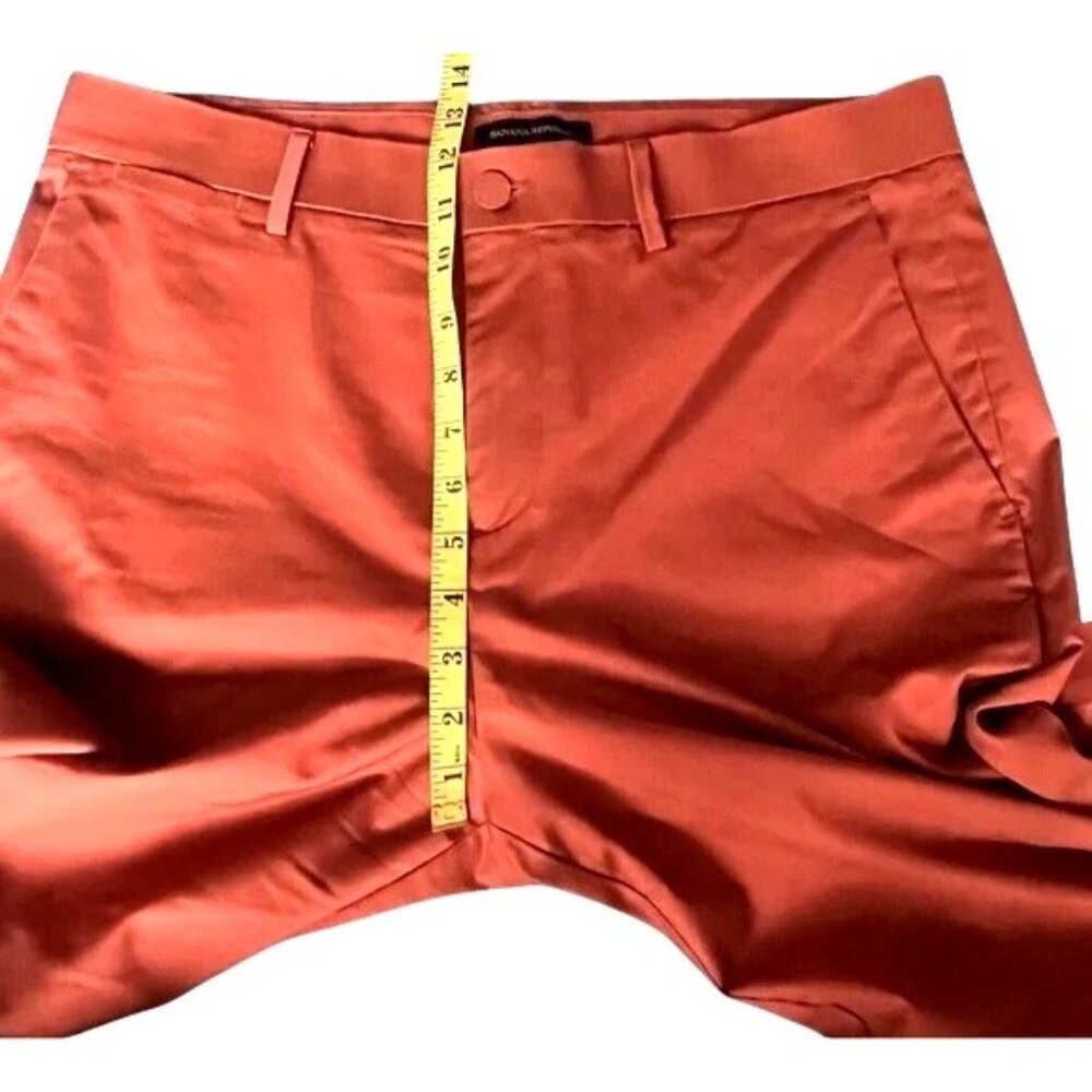 Banana Republic Slim Fit Chino Pants Rust Red Stretch Cotton 33x30 - Picture 7 of 9